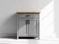 Sideboards Holzwerkstoff 80x40x92 cm - Grau-Natur - Kompaktes Sideboard mit Stauraum